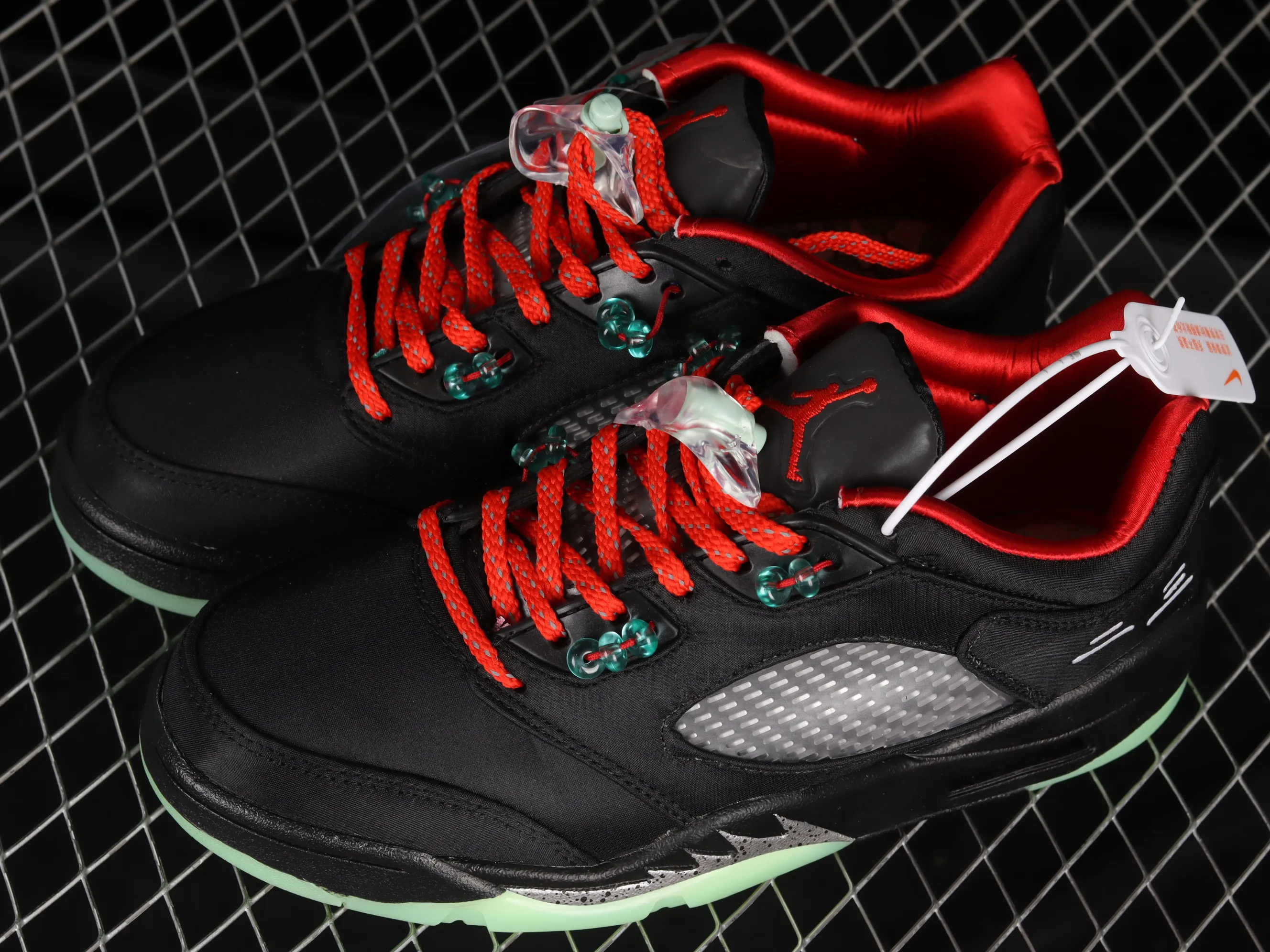 All categories Air Jordan Jordan series basketball shoes Air Jordan 5 G version Clot x Air Jordan 5 Retro Low "CNY" AJ5 Jordan 5 Chinese New Year Black Red Silk Jade Luminous Tear DM4640-036